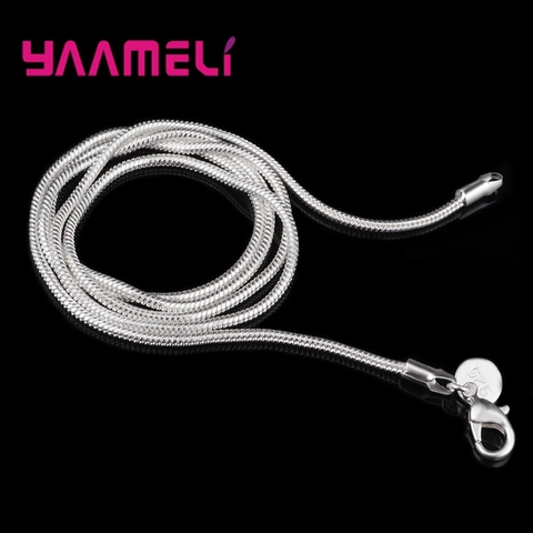 Top Quality One Piece 100% 925 Sterling Silver Snake Chain Necklaces Collar de Prata Making Findings Accessory for Men Women ► Photo 1/5