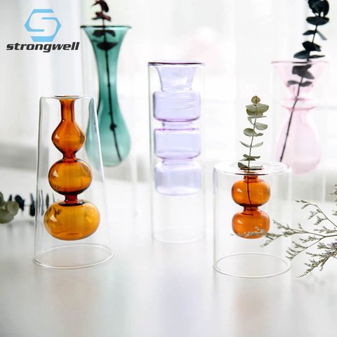 Ubrand Nordic Glass Vase Colorful 