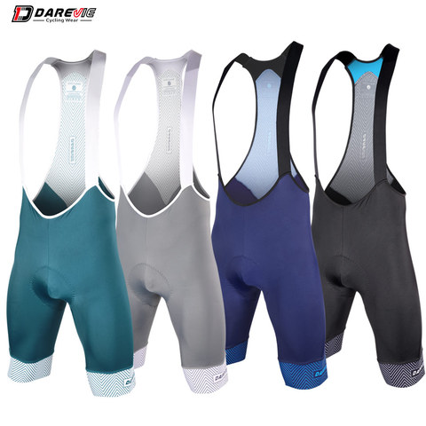 Darevie 2022 Newest Cycling Bib Shorts Men 4 Style Bike Bibs Shorts 3D Sponge Pad Shockproof Colorful Belt Cycling Bibs Shorts ► Photo 1/6