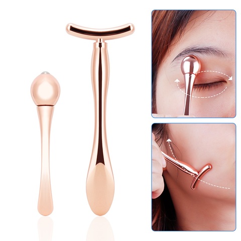 Mini Eye Massage Stick Anti Eye Pouch Dark Circles Massager Device T-shape Face Lifting Massage Facials Thin Face Magic Stick ► Photo 1/6