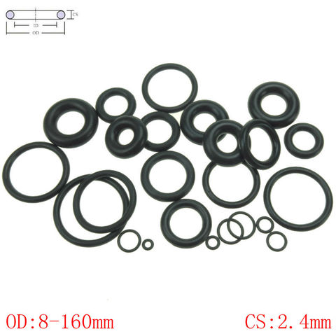CS 2.4mm OD8-160mm NBR Rubber O Ring O-Ring Oil Sealing Gasket Automobile Sealing ► Photo 1/6
