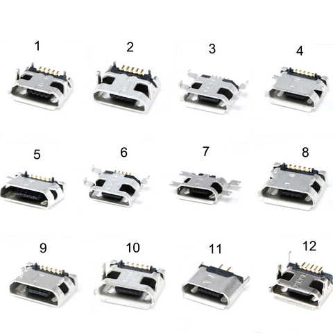 Micro USB Connector 5-Pin charging Female plug 12 Models For MP3 4 5 Huawei Mobile Phone Micro USB Connector Other Tablets set ► Photo 1/1