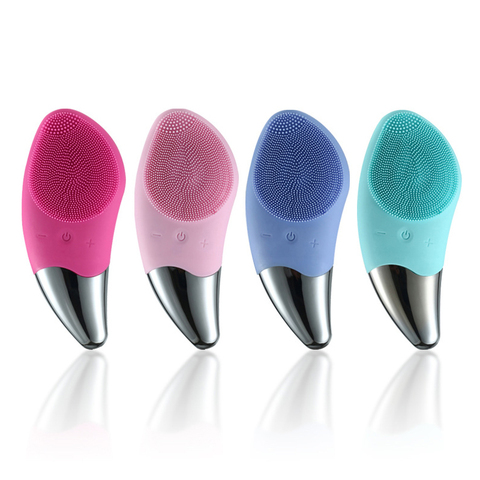 Mini Electric Facial Cleansing Brush Silicone Sonic Face Cleaner Deep Pore Cleaning Skin Massager Face Cleansing Brush Device ► Photo 1/6