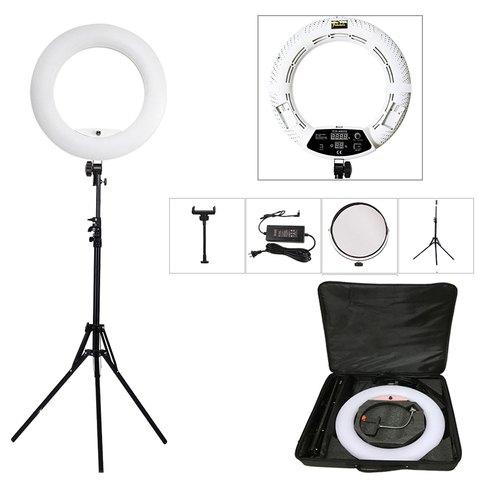 LED Ring Lights Lamp Kit with Tripod 96w 3200K-5500K Bi-color Yidoblo FD-480II 18in Makeup Studio Light Photographic Lighting ► Photo 1/6