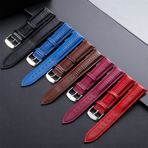 UTHAI P38 Lizard leather watch strap 18 20 22mm Watch Accessories High Quality Glossy Lizard Waterproof Leather Watch 12-24mm ► Photo 1/6