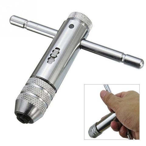 T-shaped Ratchet Wrench M3-M8 M5-M12 Adjustable Thread Metric Tap Wrenches Extended Type Tapping Wrench ► Photo 1/6