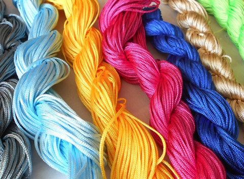 Hot Sale 10 Color Nylon Cord Thread Chinese Knot Macrame Rattail
