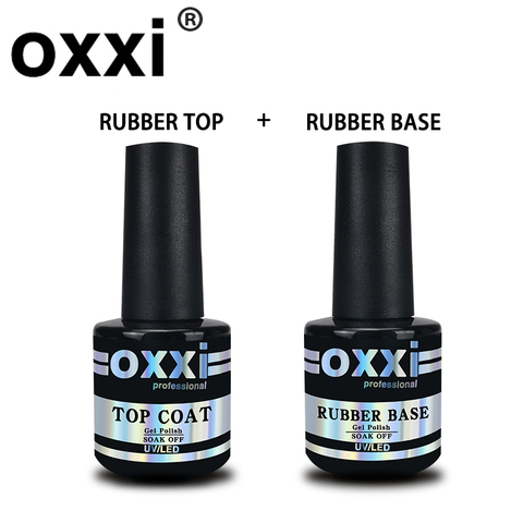OXXI New 8ml Nail Rubber Base Coat and Top Coat Gel Varnish Primer For  Nails Semi Permanant UV Gel Polish Nail Art Design Gellak - Price history &  Review