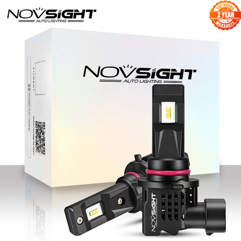 NOVSIGHT New 1:1 DESIGN 2PCS mini LED Car Headlight H11 H4 H7 9005 9006 HB3 HB4 H1 H3 55W 12000LM 6000K White Auto LED Lamps ► Photo 1/6