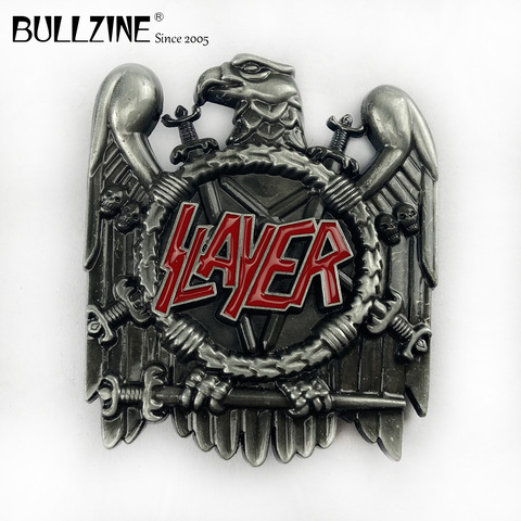 The Bullzine Slayer belt buckle with pewter finish FP-02905-1 suitable for 4cm width snap on belt ► Photo 1/6