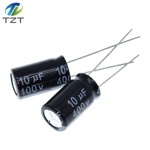 10PCS Higt quality 400V10UF 10*17mm 10UF 400V 10*17 Electrolytic capacitor ► Photo 1/6