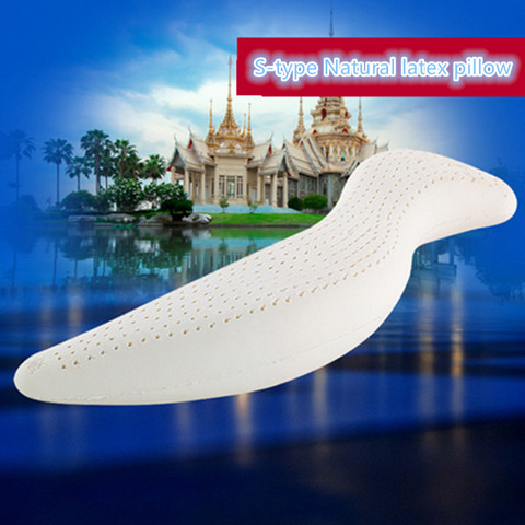 Boyfriend S-shaped Thailand Original Natural Latex Safety Pillow Memory Foam Pregnant Side Sleeping Leg Pillow Massage Pillows ► Photo 1/6