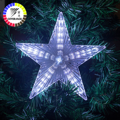 Coversage Christmas Tree Top Star Led String Fairy Lights Curtain Led Christmas Xmas Wedding Decoration Party Garden Holiday ► Photo 1/6