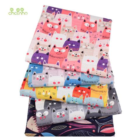 Chainho,Cats & Fishes Cartoon Digital Printing Waterproof Fabric,For DIY Quilting&Sewing Suitcases,Handbags,Tablecloth Material ► Photo 1/6