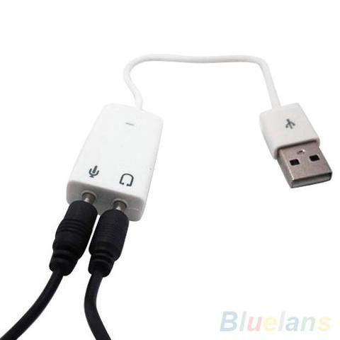 1Pc Portable External USB 2.0 3D Virtual 7.1 Channel Audio Sound Card Adapter for PC Desktop Звуковой адаптер ► Photo 1/6