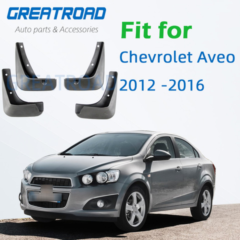 Car Mud Flaps For Chevrolet Aveo Sonic TM Barina Hatchback 2012-2016 Mudflaps Splash Guards Mud Flap Mudguards 2013 2014 2015 ► Photo 1/6