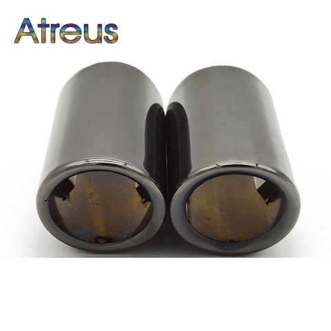 Atreus Car Stainless steel Exhaust Tip Muffler Pipe Cover For Audi A4 B8 A3 A5 Accessories For Audi A6 C6 Q5 Q7 Q3 A1 Sline ► Photo 1/6