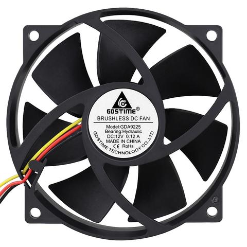 1pcs Gdstime 9225 Round Fan DC 12V 3Pin 9cm 92mm x 25mm Brushless Axial Computer CPU Cooler Cooling Fan ► Photo 1/6