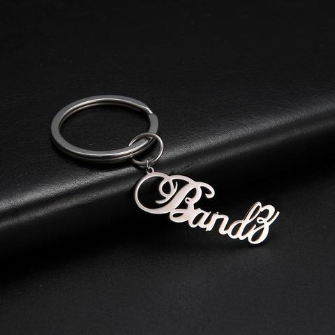 Skyrim Custom Keychain Stainless Steel Customized Personalized Name Nameplate Letter Keyring Key Chains Gift for Women and Men ► Photo 1/6