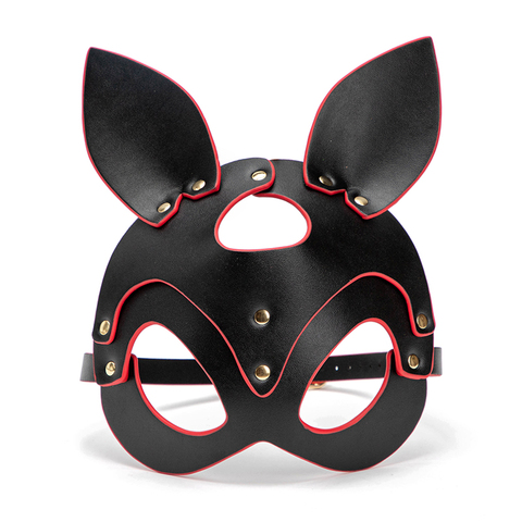 BLACKWOLF Multi Shaped Harness Mask BDSM Leather Eye Mask Fetish Fun Sex Toys Fox Masks Cosplay Halloween Party Half Face Mask ► Photo 1/6