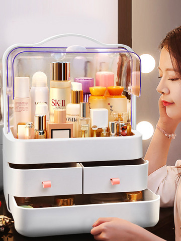 JOYBOS New Makeup Dustproof Cosmetics Storage Box Rack Desktop Skin Care Products Lipstick  Beauty Storage Drawer JBS52 ► Photo 1/6