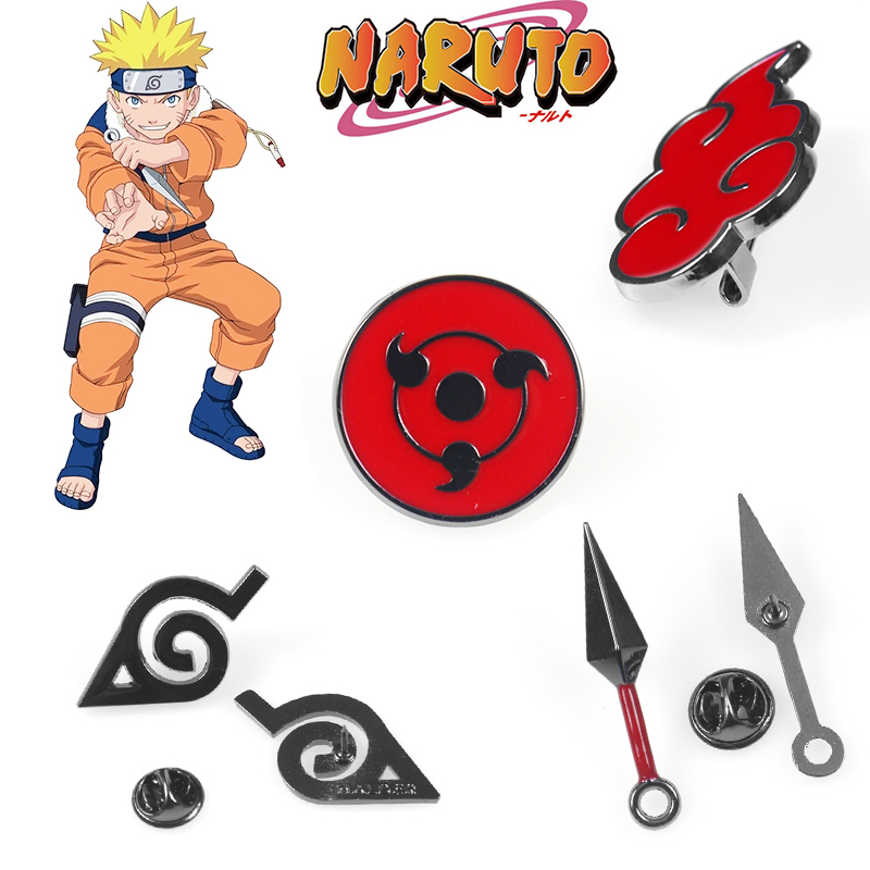 Naruto Anime Series Akatsuki Red Cloud Logo Enamel Metal Pin