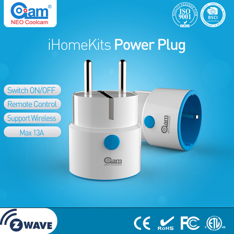 NEO COOLCAM Z-wave Plus MINI Smart Power Plug Home Automation Zwave Socket,Z Wave Range Extender Works with Wink,Smartthings ► Photo 1/6