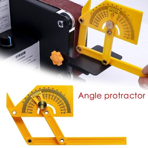 Protractor and Angle Finder Woodworking Measurement Tool 0° to 180° Woodworking Angle Ruler Plastic Protractor ► Photo 1/6