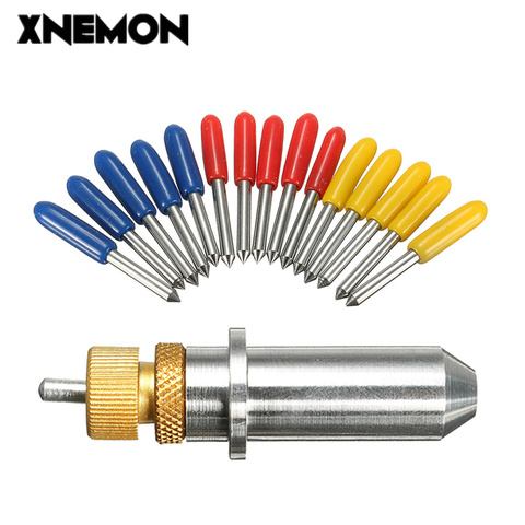 XNEMON For Most Domestic And Imported Plotter Roland Cutting Plotter Vinyl Cutter Blade Holder +15pcs 30 45 60 Degrees Blades ► Photo 1/6