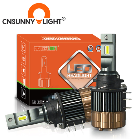 CNSUNNYLIGHT H15 LED Canbus Day Time Running Lights Car Headlight 12000Lm For Mazda/BMW/Mercedes GLK/A180/Audi Q7 A6 A3/Golf 6 7 ► Photo 1/6