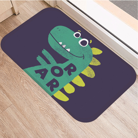 Dinosaur Print Floor Mat Carpet Soft Flannel Doormat Rugs for Bedroom Living Room Door Floor Hallway Mats ► Photo 1/6
