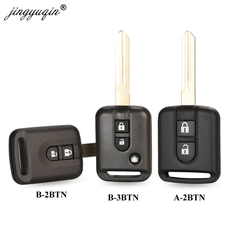 jingyuqin 10pcs/lot Remote Car Key Shell Case Fob 2/3 Buttons For Qashqai Nissan Micra Navara Almera Note Replacement ► Photo 1/1