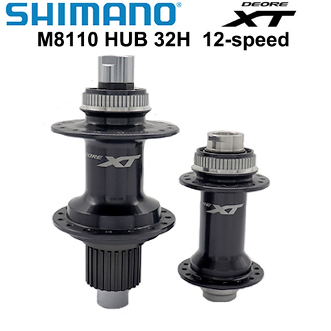 SHIMANO DEORE XT M8110 FH BH M8100 HUB Shimano 12s Hub 32H Center Lock 142x12mm 100x15mm Hub E-THRU Axle Bike 12 speed Hub ► Photo 1/4