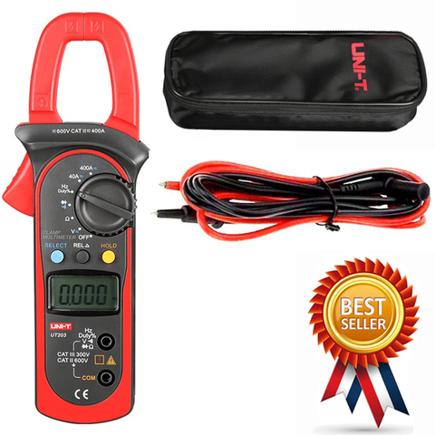 UNI-T UT203 400A AC DC Digital Clamp Meter Resistance,Frequency Test Duty Cycle Relative Measurement Digital Hold Auto Shutdow ► Photo 1/5