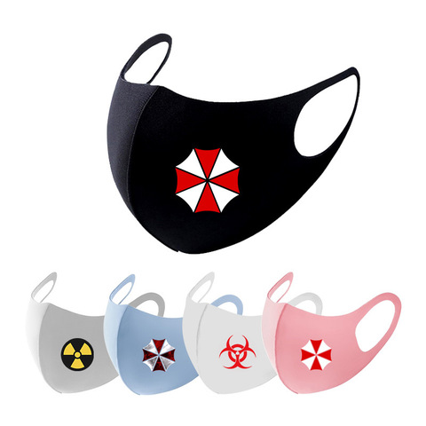 Biohazard Red Umbrella Mask Children Adult Custom Facemask Resident Faceshield Washable Reusable Cotton Slik Face Mask ► Photo 1/6