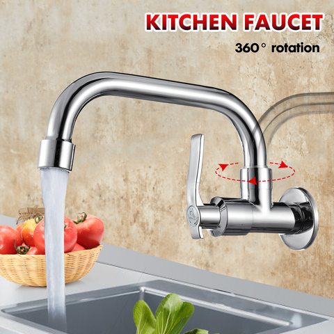 Wall Mounted Kitchen Faucet Single Handle Sink Basin Tap Cold Water Tap Single Hole Bathroom Sink Wash Basin Water Tap ► Photo 1/6