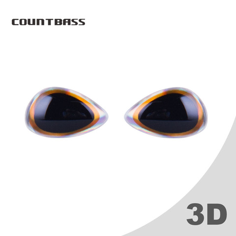 Special 3D Holographic Fishing Lure Eyes,Gold Rims 3D Fishing Lure Eyes ► Photo 1/5