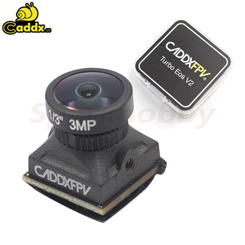 Caddx Turbo EOS2 V2 1200TVL 2.1mm 1/3 CMOS 16:9/4:3 14x14mm NTSC/PAL Mini FPV Camera Global WDR For RC 2inch FPV Racing Drones ► Photo 1/6