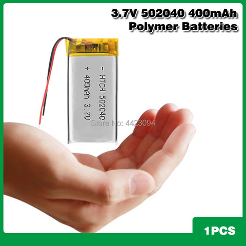 3.7V 400mAh 502040 Rechargeable Lithium polymer Battery For MP3 MP4 MP5 PSP GPS Toy Driving Recorder Bluetooth headphone speaker ► Photo 1/6