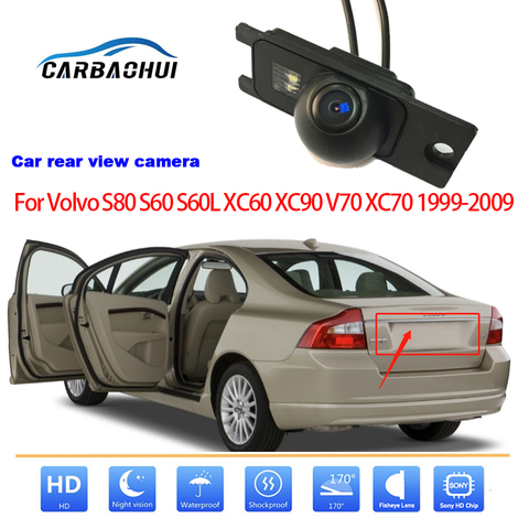 Car Rear View Camera For Volvo S80 S60 S60L XC60 XC90 V70 XC70 1999-2009 Car Reverse Parking Camera Full HD SONY high quality ► Photo 1/6