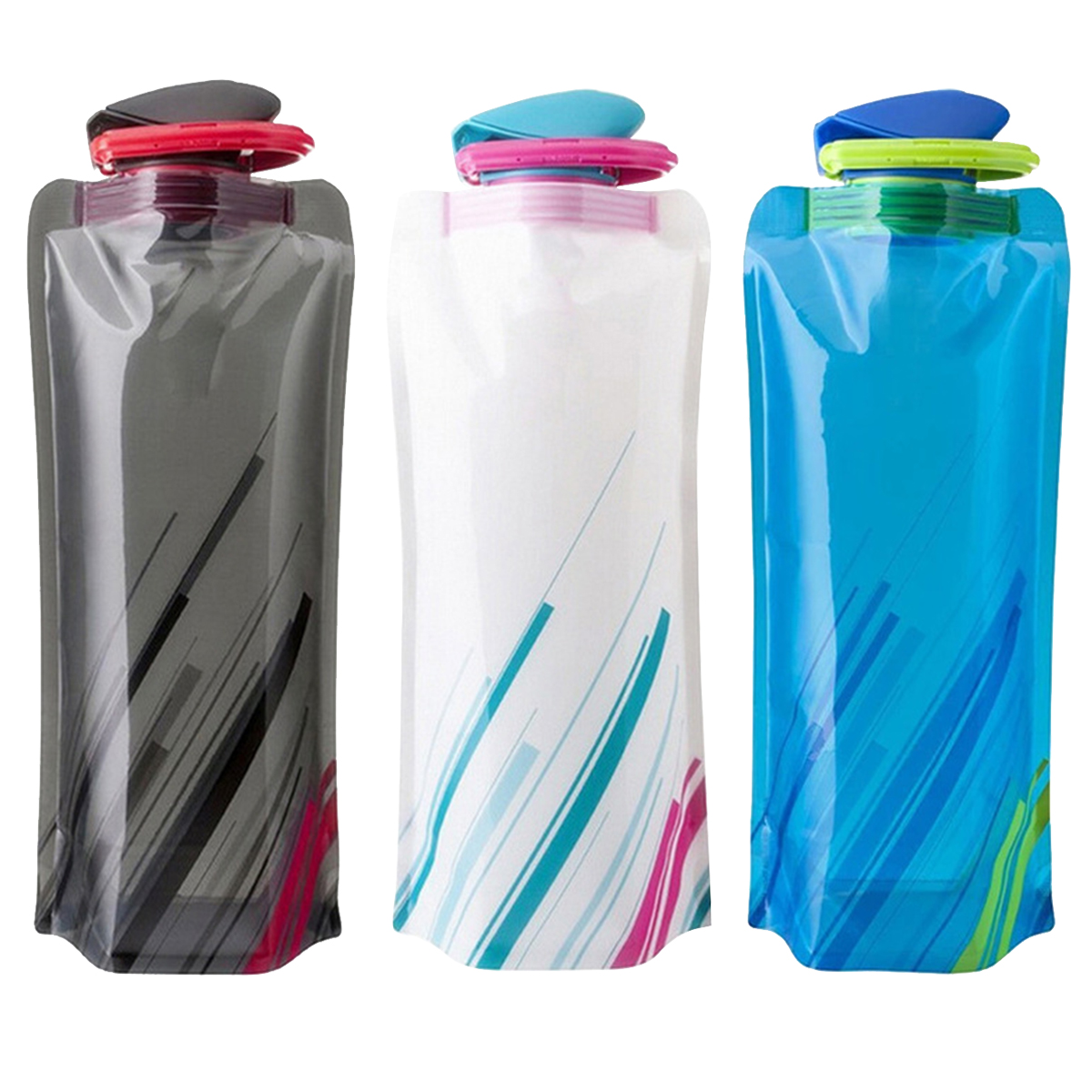 Foldable Soft Flask Bag Outdoor Climbing Sport Running Water Bottle Bag