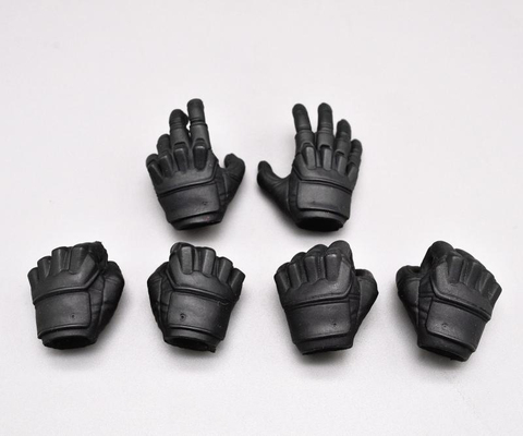 6PCS/SET 1/6 Scale  HT Black and Deep Red Fisting Hand Types Models for 12''Figures Bodies Accessories DIY ► Photo 1/6