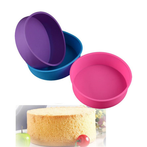 8inch Silicone Cake Round Shape Mold Kitchen Bakeware DIY Desserts Baking Mold Mousse Cake Moulds Baking Pan Tray Tools ► Photo 1/6