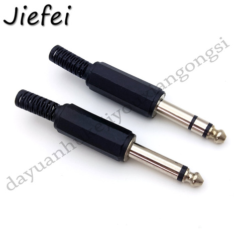 10Pcs Mono / Stereo Audio Connectors Electric 1/4