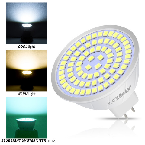 220V GU10 LED Bulb E27 Spotlight MR16 Lamp GU5.3 Light Bulb Germicidal UV Lamp Sterilizer B22 bombillas led E14 gu 10 5W 7W 9W ► Photo 1/6