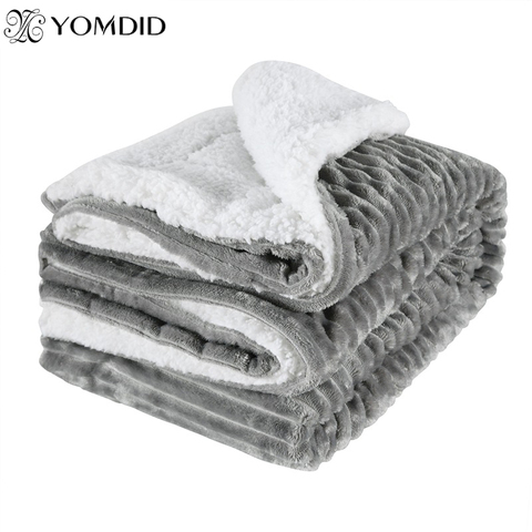 YOMDID Flannel Blanket Double-layer Thick Blankets for winter Home Sofa Bed Cover 150x120cm Frazadas Mantas De Cama Cobertor ► Photo 1/6