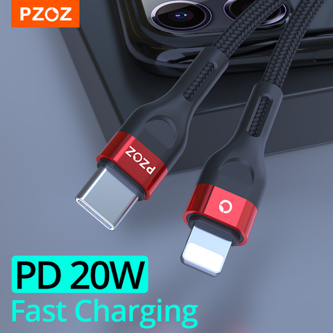 PZOZ PD 20W/18W USB C Cable Fast Charging For iPhone 12 Pro Max 11 Xr Xs 8 Plus ipad mini air Macbook Type C Charger USB-C Cable ► Photo 1/6
