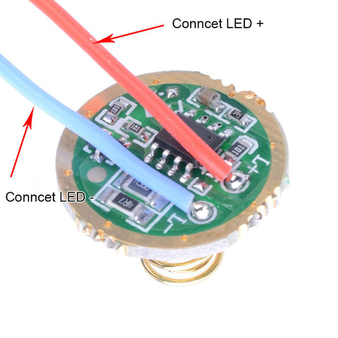 Flashlight driver 2.7v-4.5v 20mm 2A 2 or 5 mode driver diy circuit board Drive for T6 U2 L2 XPL 18650 3.7V battery flashlights ► Photo 1/6