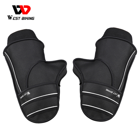 WEST BIKING Winter Warm Bike Handlebar Gloves Windproof MTB Bike Outdoor Riding Gloves Electric Bike Motorcycle Cycling Gloves ► Photo 1/6