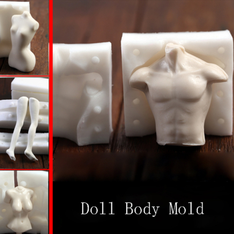 Doll Body Silicone Molds Fondant Cake Decorating Tools Silicone Mold Sugarcrafts Chocolate Baking Tools For Cakes Gumpaste Form ► Photo 1/6